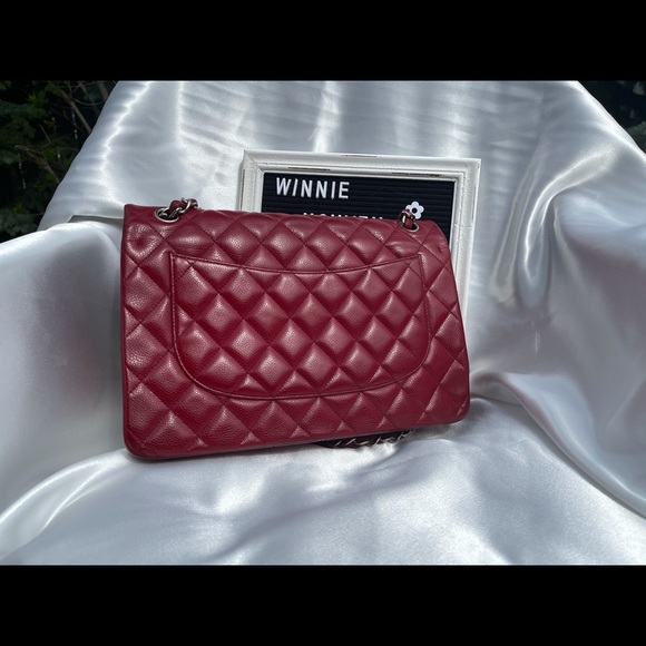 Chanel Caviar Red Jumbo SHW - Picture 4 of 11